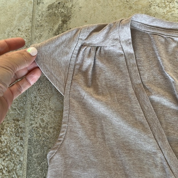 Beyond Yoga Beige Tan Flutter Sleeve Mini Dress Size XS - Picture 5 of 7